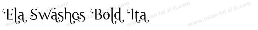 Ela Swashes Bold Ita字体转换